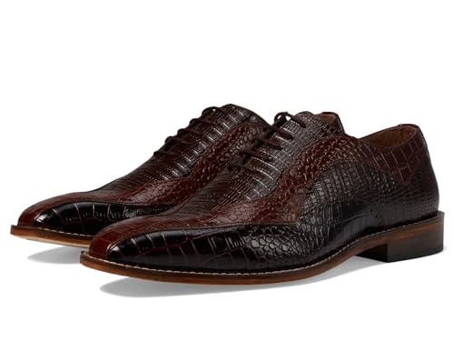 STACY ADAMS メンズ タレロ レースアップ オックスフォード, ブラウン